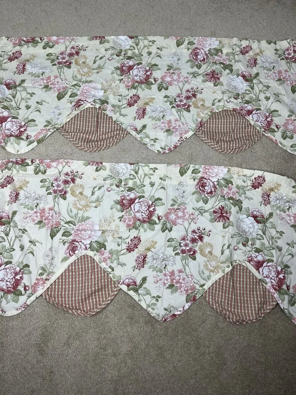 2 Home Trends Orchard Scarsdale Floral Rose Window Valance Cottagecore Farmhouse